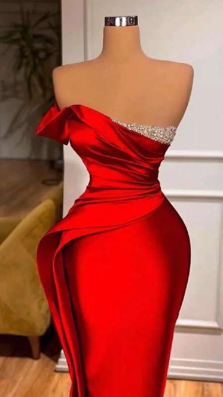 Red Mermaid Prom Dresses Simple Party Dress C2375 Tunics Chic fashionable