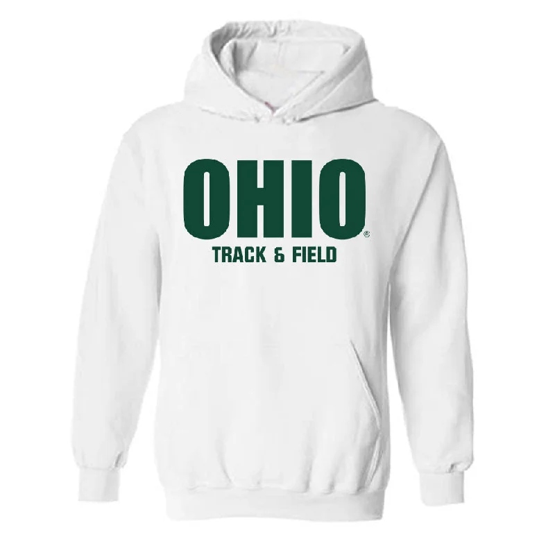 Ohio - NCAA Women's Track & Field : Paris Gosha-Foreman - Sports Shersey Hooded Sweatshirt Hoodie with Puffed Sleeves Voluminous Trendy