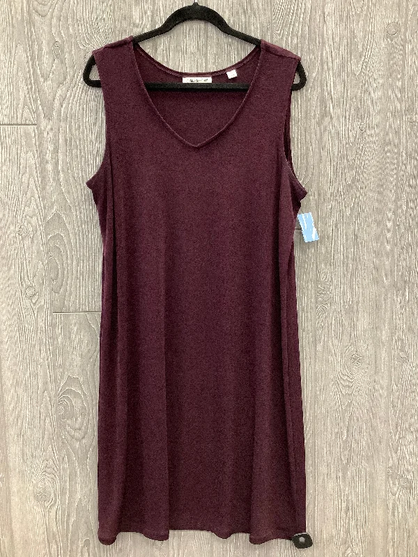 Dress Casual Midi By Coldwater Creek In Purple, Size: 1x Tunics Floral girly
