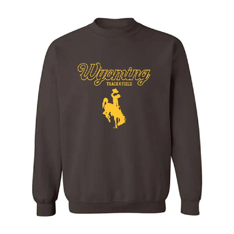 Wyoming - NCAA Women's Track & Field : Aubry Sanchez - Crewneck Sweatshirt Hoodie with Logo Branding Identity
