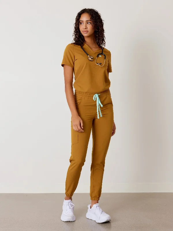 ROSIE RE-GARDE™ - BRONZE - Jogger Scrub Pants - SILVADUR™ Modern Stretch Trousers