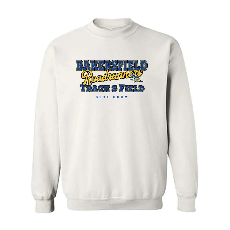 CSU Bakersfield - NCAA Women's Track & Field : Skye Odom - Classic Fashion Shersey Crewneck Sweatshirt Hoodie with Button Placket Classic Preppy
