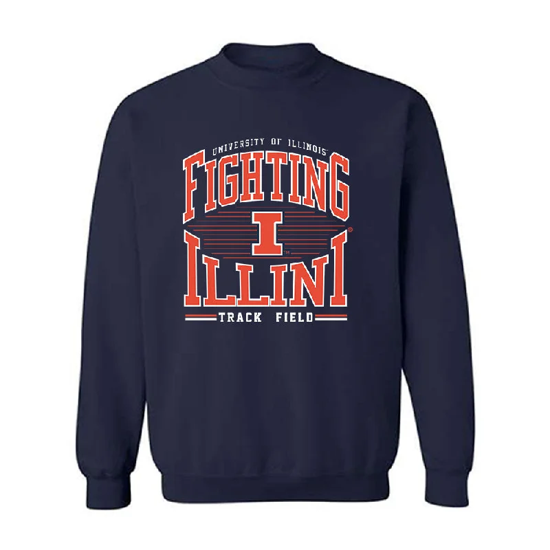 Illinois - NCAA Women's Track & Field (Outdoor) : Azariyah Bryant - Classic Shersey Crewneck Sweatshirt Hoodie with Double Zipper Versatile Adjustable