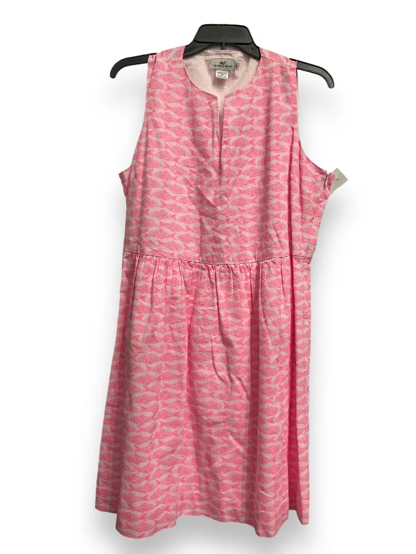 Dress Casual Short By Vineyard Vines In Pink, Size: 1x Off-the-shoulder Chic Trendy