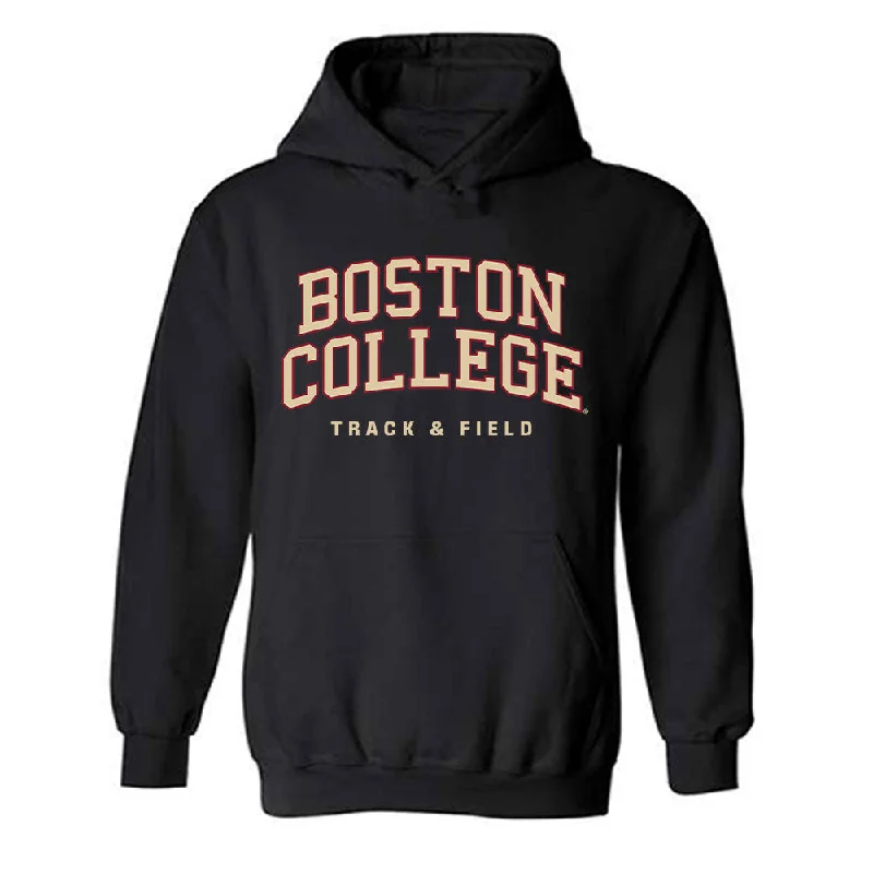 Boston College - NCAA Women's Track & Field : Natalie Millerova - Classic Shersey Hooded Sweatshirt Hoodie with Hem Elastic Stretchable Comfortable