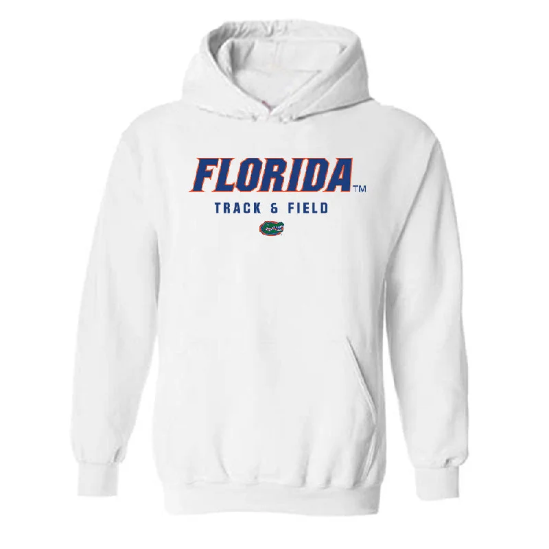 Florida - NCAA Women's Track & Field : Shakynah Tresvant - Hooded Sweatshirt Hoodie with Pattern Geometric Abstract