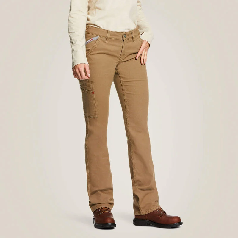 Ariat FR Stretch DuraLight Canvas Stackable Straight Leg Pant Style 10030273 Chic Checkered Pants