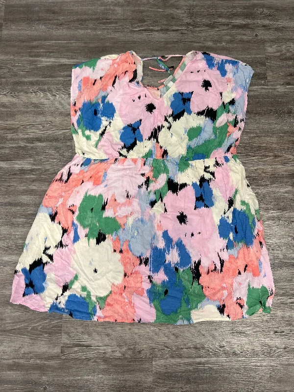 Dress Casual Midi By Ava & Viv In Multi-colored, Size: 2x Tunics Running lightweight