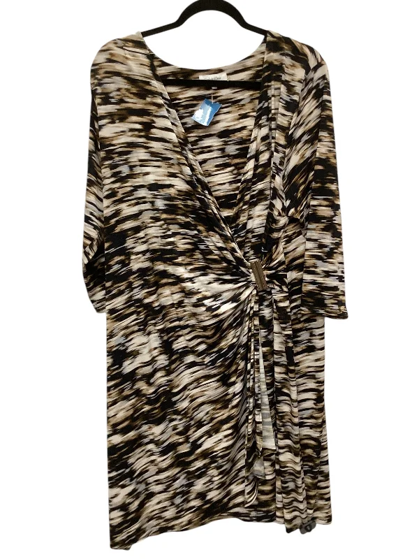 Dress Work By Calvin Klein In Black & Brown, Size: 1x Tunics Chinos classic