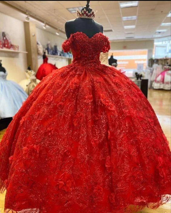 ball gown Prom Dress Applique Long Evening Dress red Party Dress ,DS4451 Tunics Favorite customer