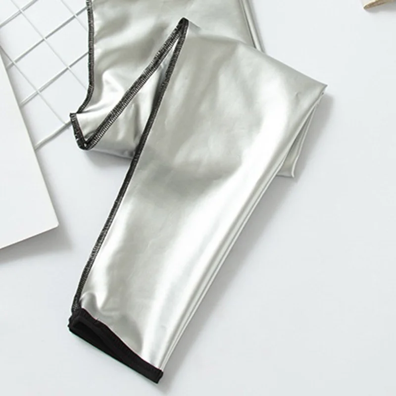 Women Thermo Neoprene Sweat Sauna Shaper Pants Weight Loss Shorts Ankle Pant M Trendy Tapered Pants