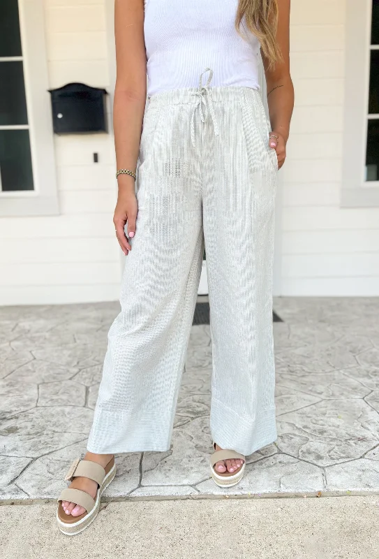 Z SUPPLY Brookvale Casita Stripe Pant in Sandstone Comfortable Cargo Pants