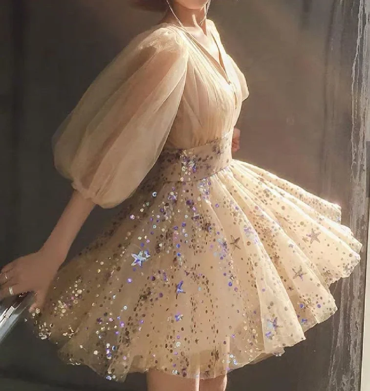 Lovely Short Cocktail Dress, Homecoming Dress Party Dress    cg21270 High-Low Hemline Casual
