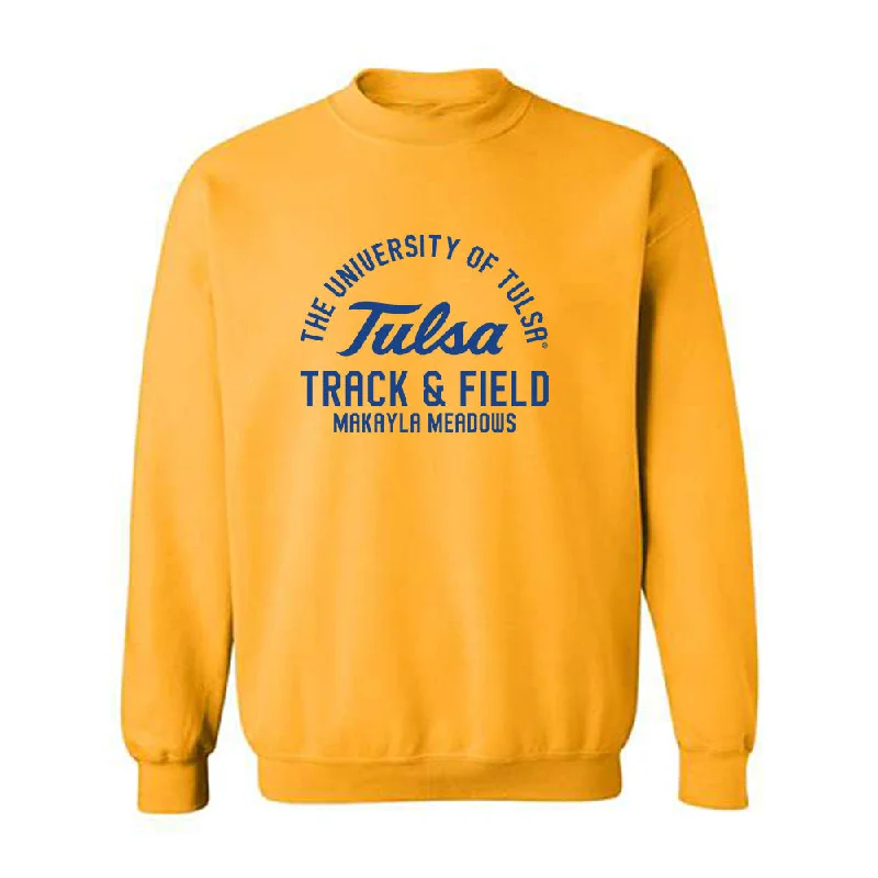 Tulsa - NCAA Women's Track & Field : Makayla Meadows - Classic Fashion Shersey Crewneck Sweatshirt Hoodie with Half-Zip Sporty Casual