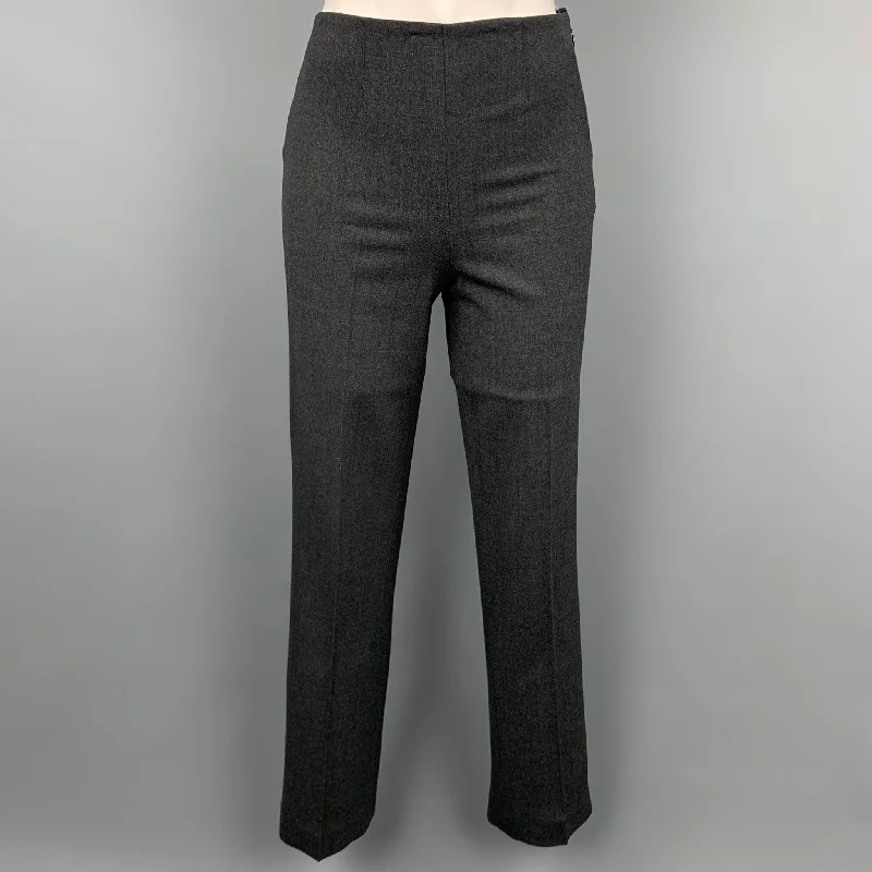 RALPH LAUREN Black Label Size 2 Charcoal Wool Dress Pants Warm Wool Trousers