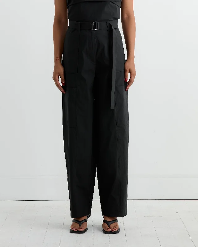 Utility Pant in Black Lightweight Linen Pants
