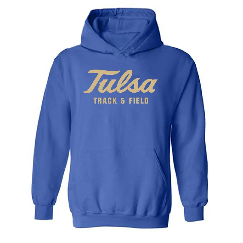Tulsa - NCAA Women's Track & Field : Makayla Meadows - Classic Shersey Hooded Sweatshirt Hoodie with Exposed Zipper Edgy Industrial