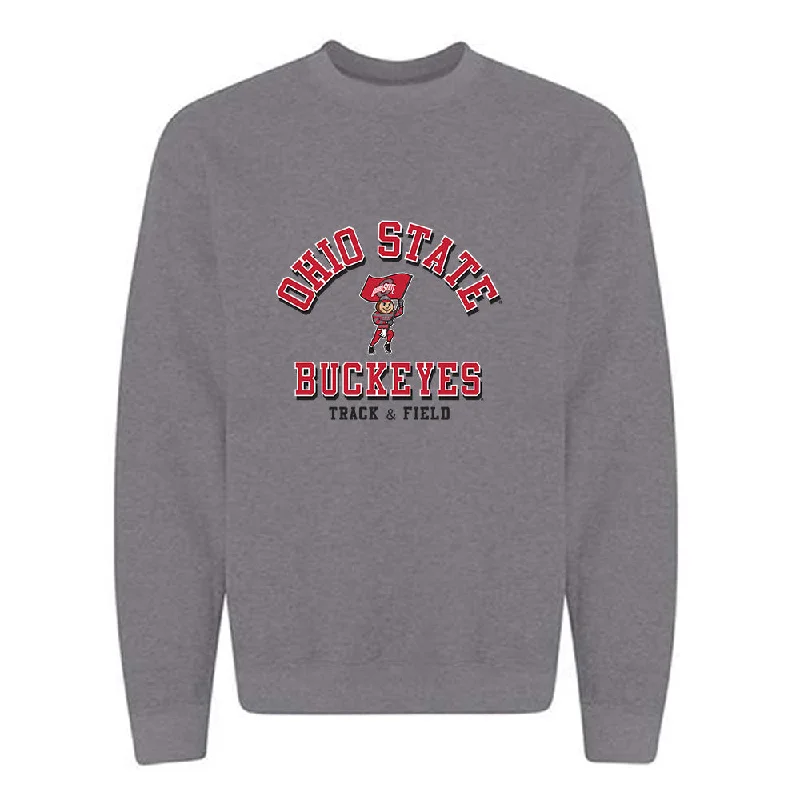 Ohio State - NCAA Women's Track & Field : zamesha Myle - Crewneck Sweatshirt Hoodie with Lace Feminine Delicate