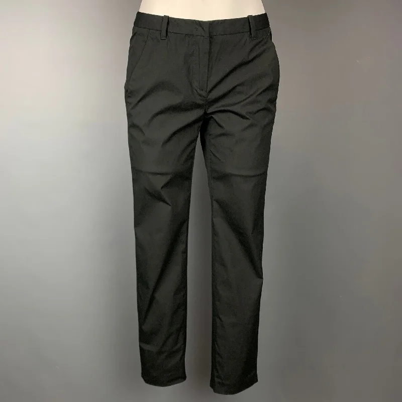 CoSTUME NATIONAL Size 4 Black Cotton Blend Narrow Leg Dress Pants Formal Dress Pants