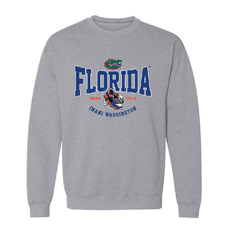 Florida - NCAA Women's Track & Field : Imani Washington - Fashion Shersey Crewneck Sweatshirt Hoodie with Cropped Fit Short Trendy