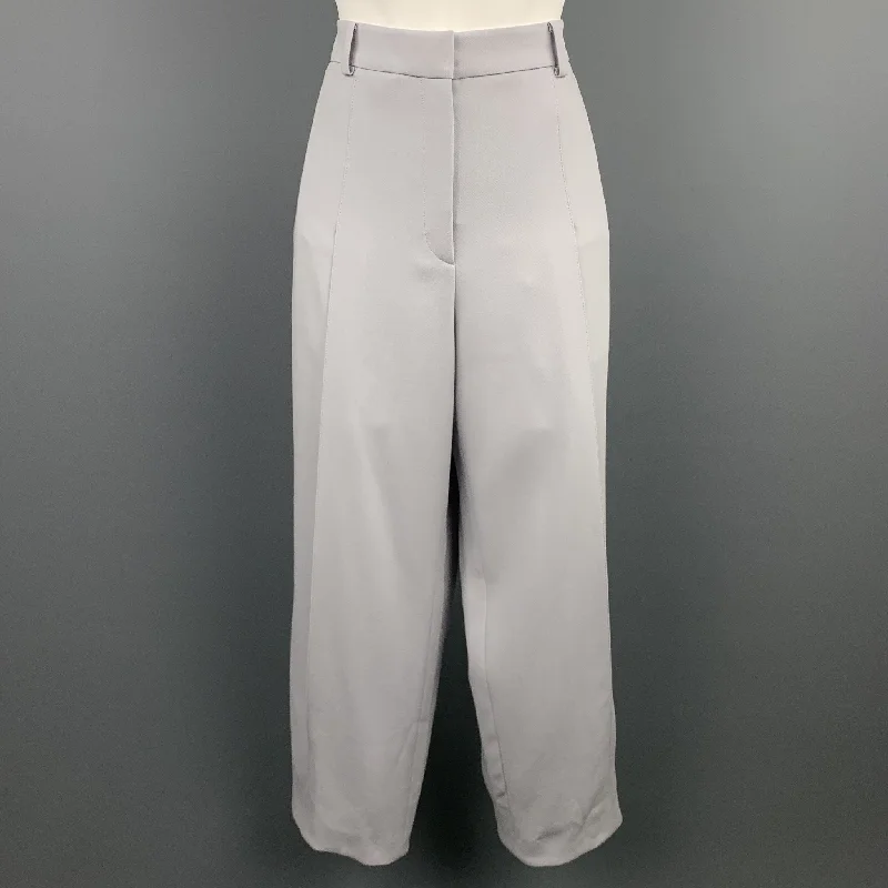 GIORGIO ARMANI Size 14 Grey Virgin Wool Pleated Dress Pants Comfortable Jogger Trousers