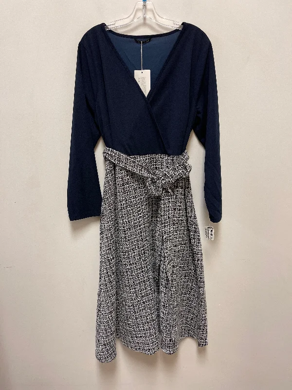 Dress Casual Maxi By Clothes Mentor In Navy, Size: 2x Tunics Fashionable chic