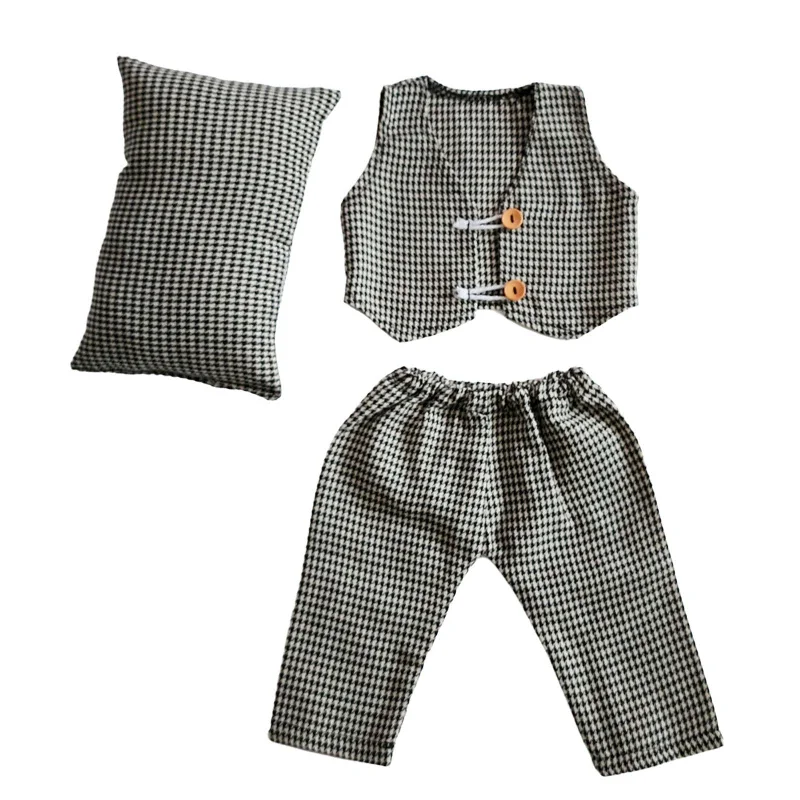 Baby of Pillow Vest Pants Baby Photography Props for Holidays Party Birthday Trendy Printed Pants