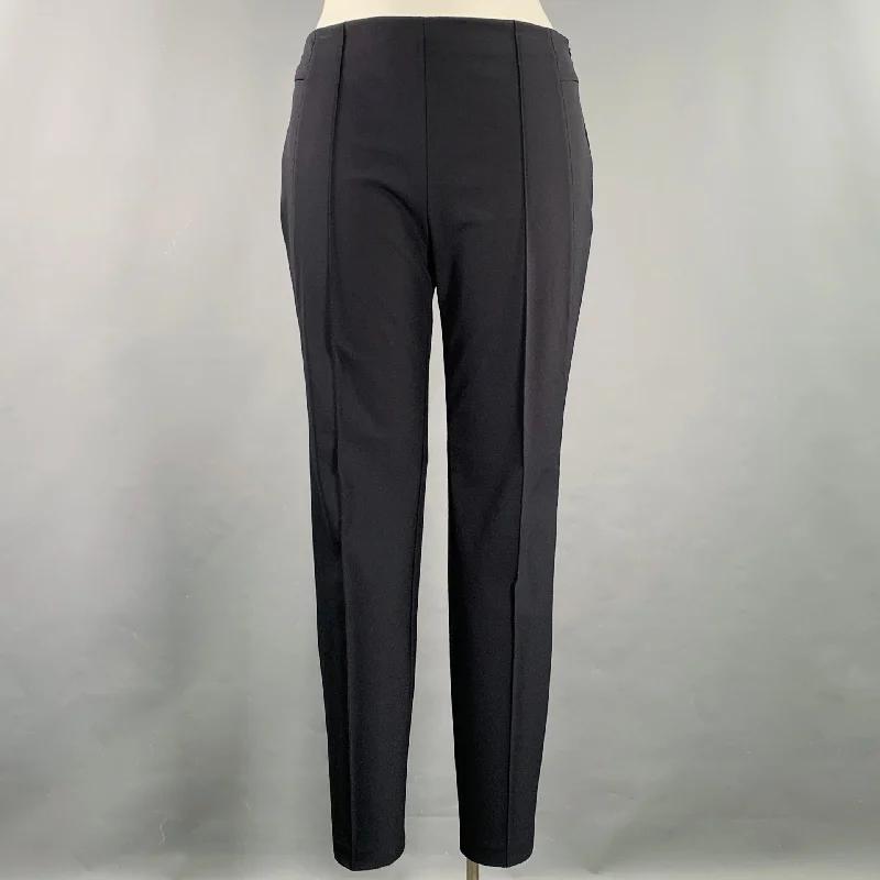 ESCADA Size 12 Navy Polyamide Blend Side Zipper Dress Pants Casual Lounge Pants
