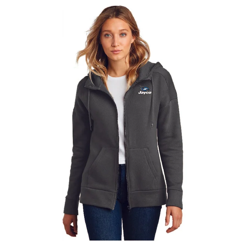 District® Women’s Perfect Weight® Fleece Drop Shoulder Full-Zip Hoodie - DT1104 Hoodie with Fur Luxurious Winter