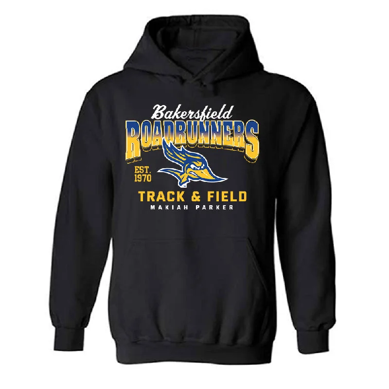 CSU Bakersfield - NCAA Women's Track & Field : Makiah Parker - Classic Fashion Shersey Hooded Sweatshirt Hoodie with Tie-Dye Psychedelic Retro
