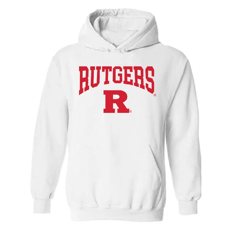 Rutgers - NCAA Women's Track & Field : Azariah Grantham - Hooded Sweatshirt Hoodie with Belted Waist Structured Tailored