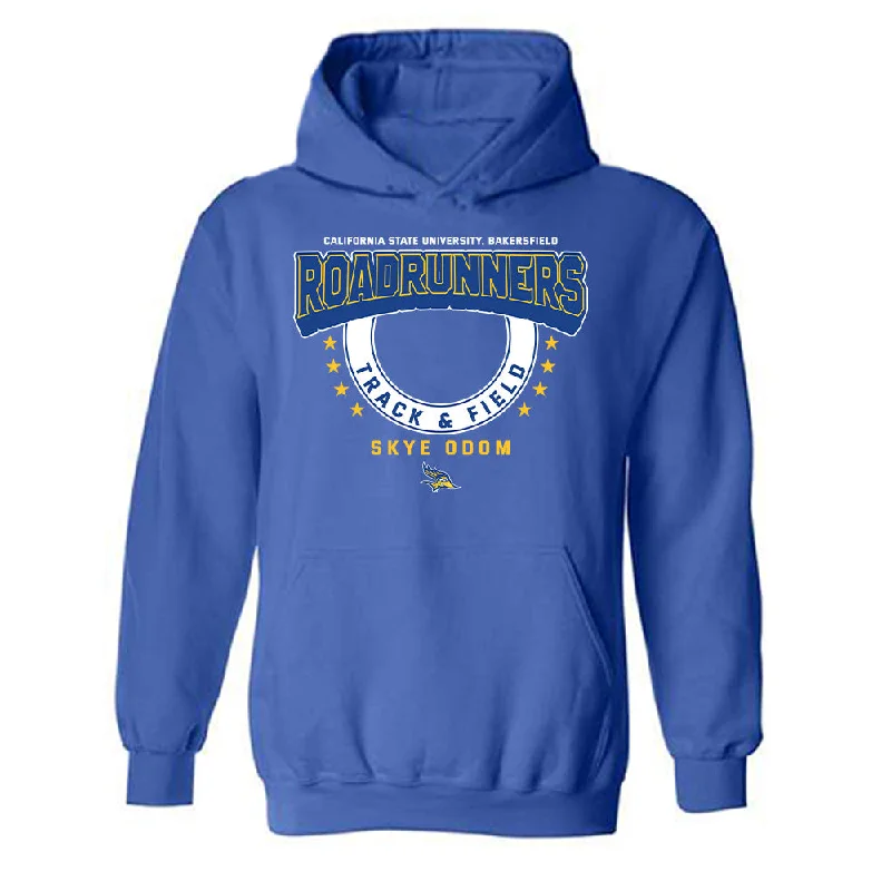CSU Bakersfield - NCAA Women's Track & Field : Skye Odom - Classic Fashion Shersey Hooded Sweatshirt Hoodie with High Neck Warm Protective