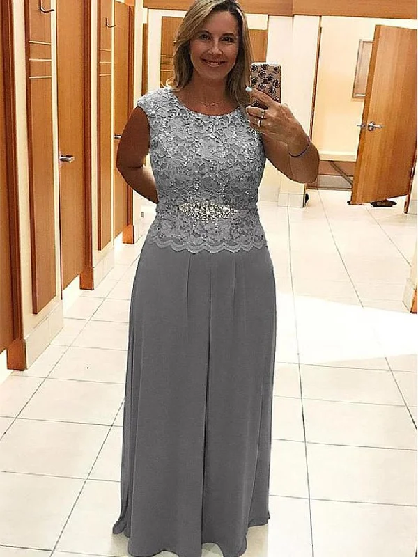 Scoop Cap Sleeves Lace Floor-Length Wedding Party Dress,DS3759 Tunics stripes playful