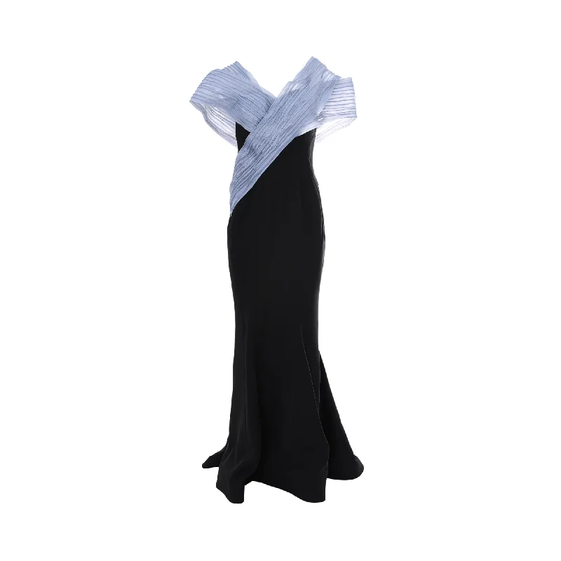 Gaby Charbachy Women's Black & Silver Long Dress Tunics Summer linen