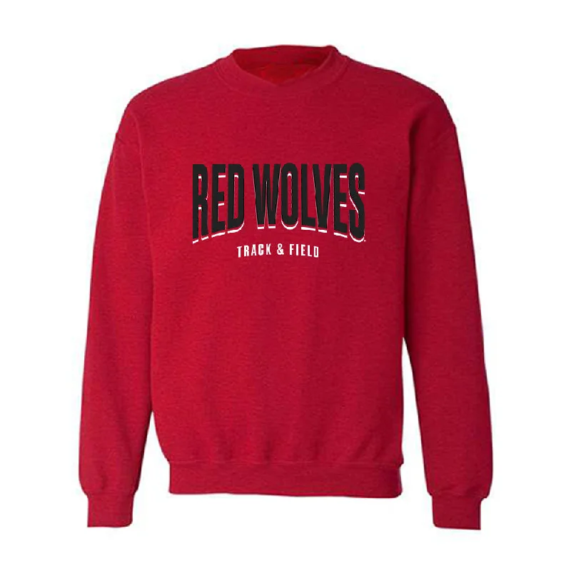 Arkansas State - NCAA Women's Track & Field : Kneila Watson - Crewneck Sweatshirt Hoodie with Mock Neck Collared Structured