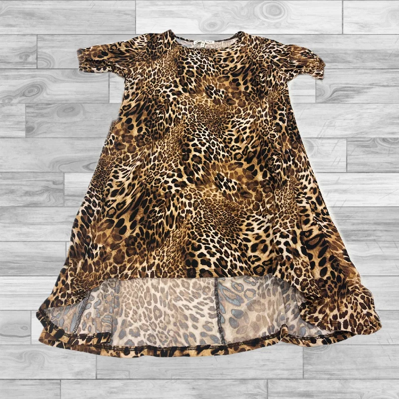 Dress Casual Midi By Clothes Mentor In Animal Print, Size: 1x A-Line Day Work