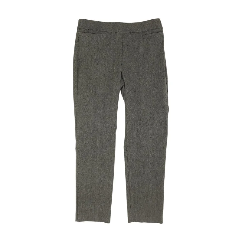 Gray Solid Pants Comfortable Wide-Leg Pants