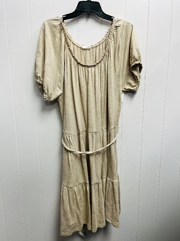 Dress Casual Short By Gap In Tan, Size: Xl Boat Neckline Classic