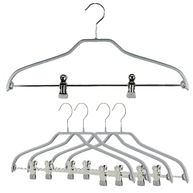 Silhouette, 40-FK, Pant Bar with Two Clips, Silver Trendy Work Pants