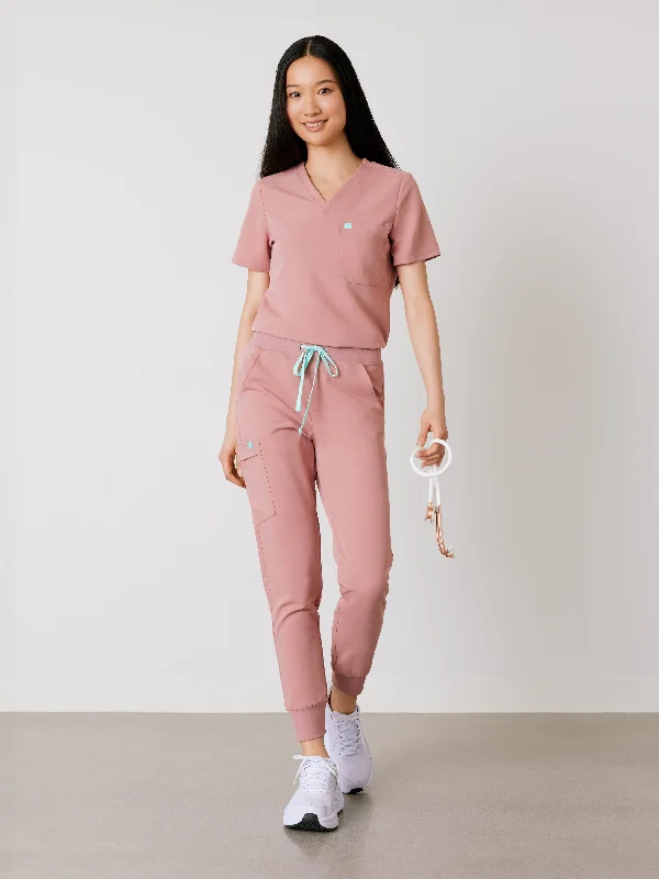 DEMI RE-GARDE™ - BLUSH - Jogger Scrub Pants - SILVADUR™ Stretch Fit Pants