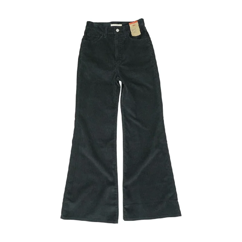 Black Solid Pants Soft Stretch Trousers