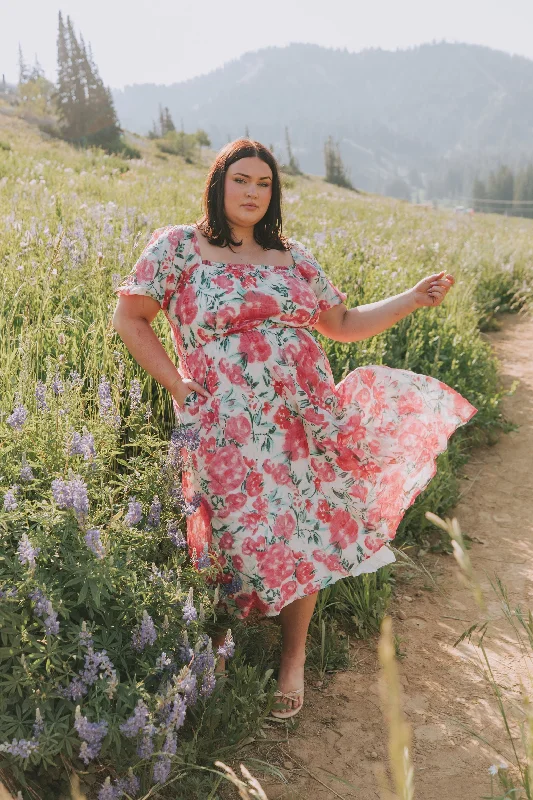 PLUS SIZE - Paint Away Dress Crew Neckline Sporty