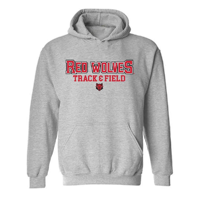 Arkansas State - NCAA Women's Track & Field : Keniya Simpson - Classic Shersey Hooded Sweatshirt Hoodie Crop Top Short Trendy