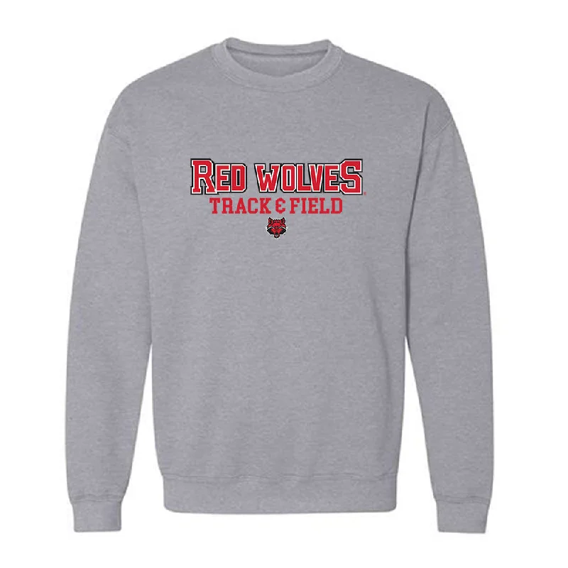 Arkansas State - NCAA Women's Track & Field : Jada Buggs - Classic Shersey Crewneck Sweatshirt Hoodie with Button Classic Timeless