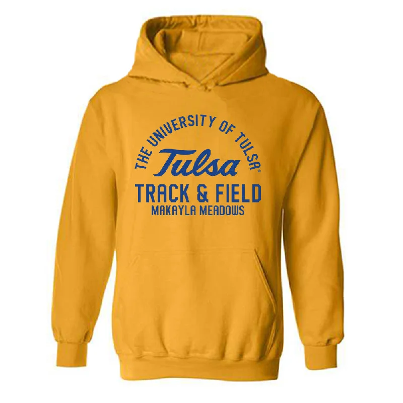 Tulsa - NCAA Women's Track & Field : Makayla Meadows - Classic Fashion Shersey Hooded Sweatshirt Hoodie with Drawstring Waist Adjustable Fitted
