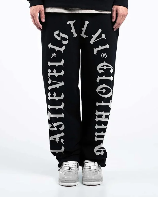 Godspeed Puff Print - Straight Open bottom Sweat Pants Fashionable Work Pants