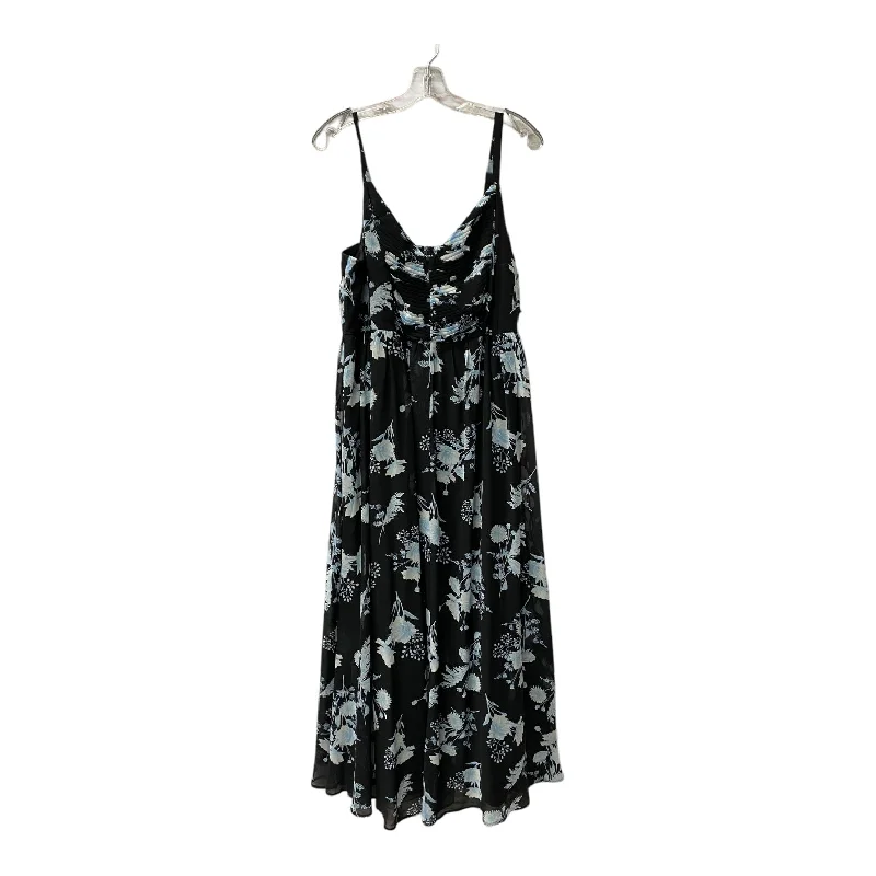 Dress Casual Maxi By Torrid In Black & Blue, Size:1X Tunics Spring floral