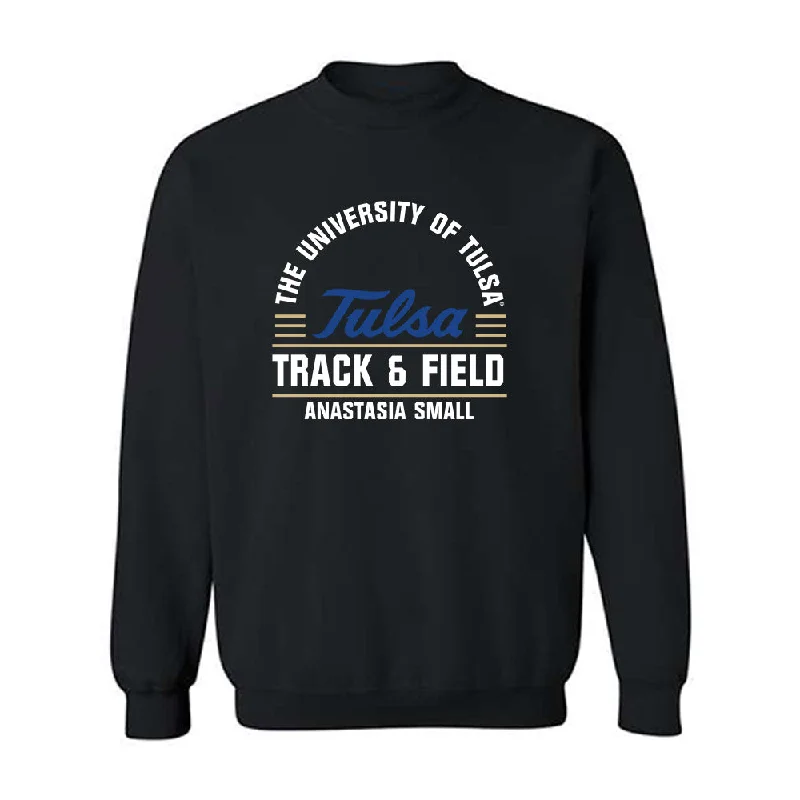 Tulsa - NCAA Women's Track & Field : Anastasia Small - Classic Fashion Shersey Crewneck Sweatshirt Hoodie with Hem Frayed Vintage Worn