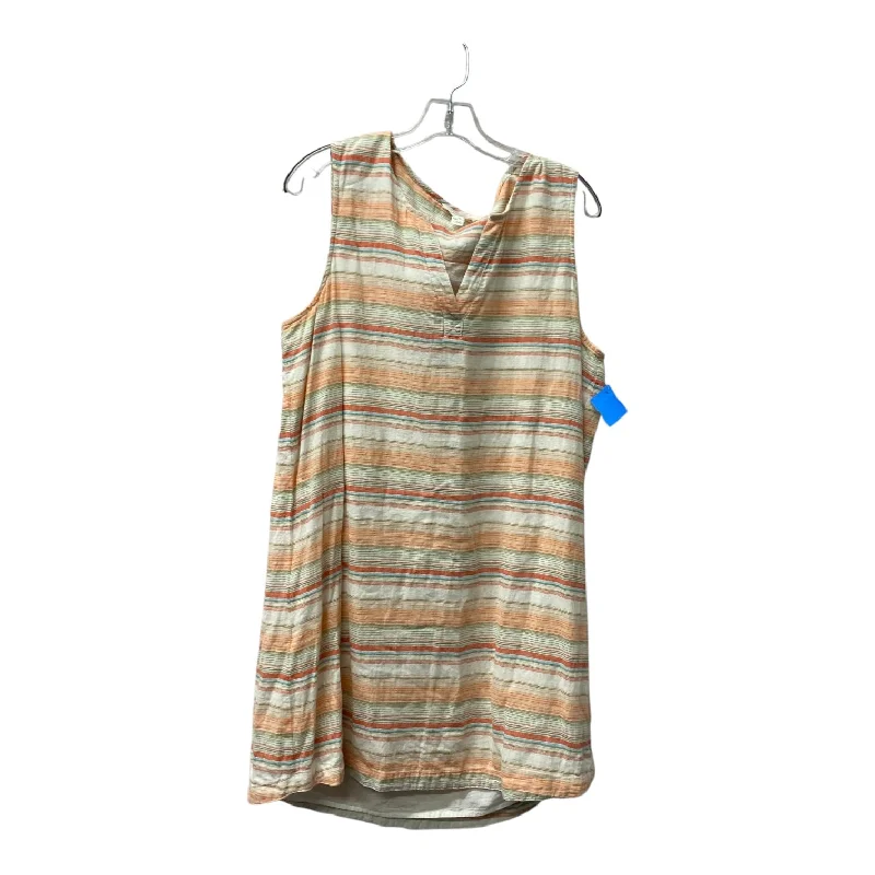 Dress Casual Short By Beachlunchlounge In Orange, Size:Xl Tunics Plaid country