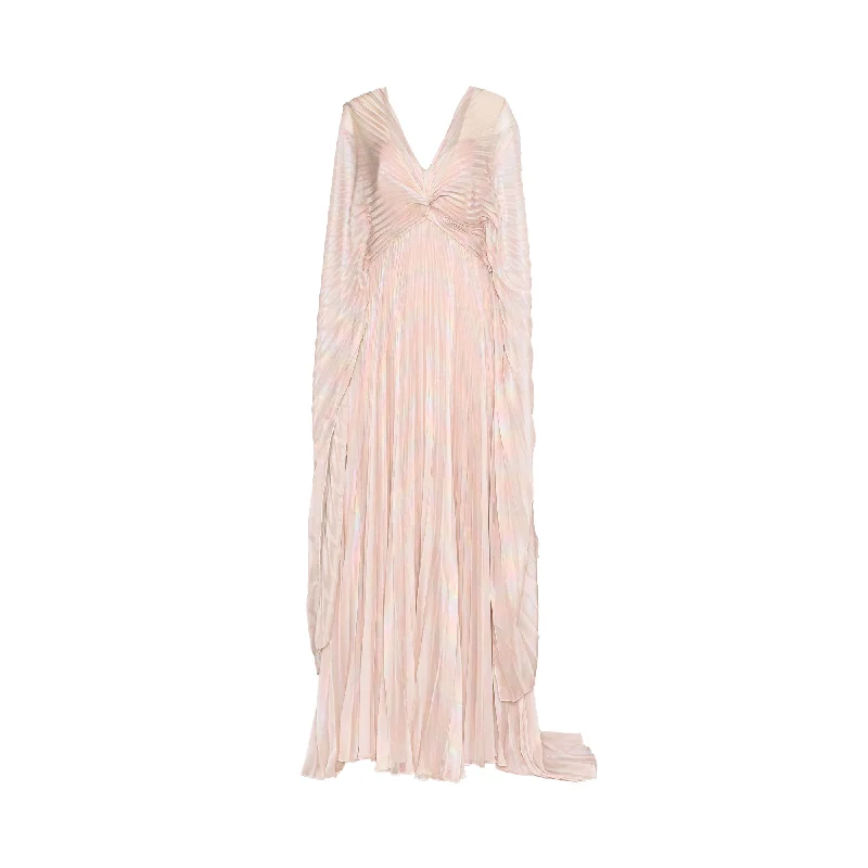 Gemy Maalouf Women's Blush Long Dress Tunics Mesh breathable